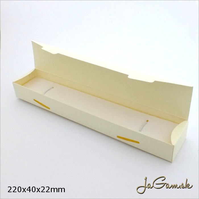 Darčeková krabička 22x4x2cm krémová (k1018)