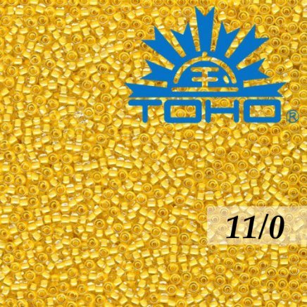 Toho Rokajl 11/0 - Inside-Color Crystal/Butter Lined č.961 8g