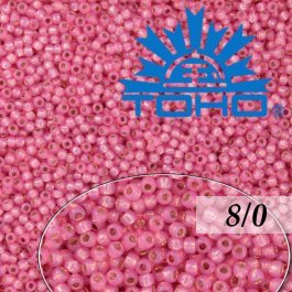 Toho Rokajl 8/0Silver-Lined Milky Mauve č.2106 10g