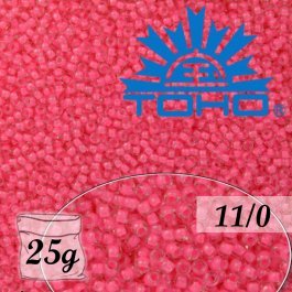 Toho Rokajl 11/0 -Inside-Color Crystal/Carnation Lined č.965 25g