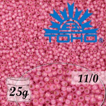 Toho Rokajl 11/0 -Silver-Lined Milky Mauve č.2106 25g