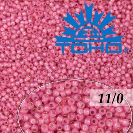 Toho Rokajl 11/0 -Silver-Lined Milky Mauve č.2106 8g