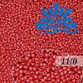 Toho Rokajl 11/0 Opaque-Lustered Cherry č.125 8g