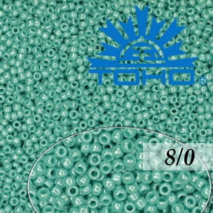 Toho Rokajl 8/0 Opaque-Lustered Turquoise č.132 10g