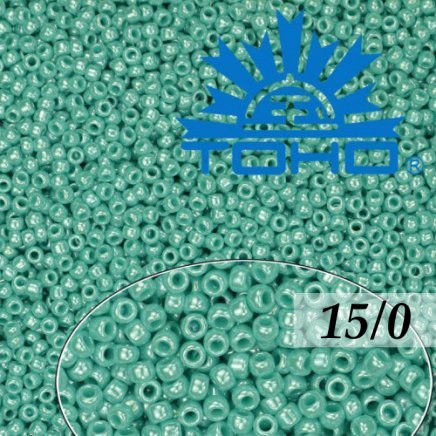 Toho Rokajl 15/0 Opaque-Lustered Turquoise, 5g (č.132)