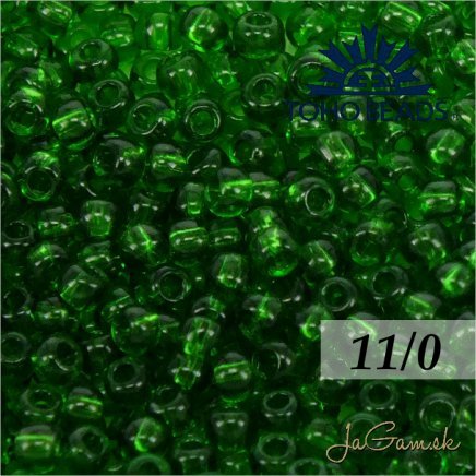 Toho Rokajl 11/0 - Transparent Grass Green č.7B 25g