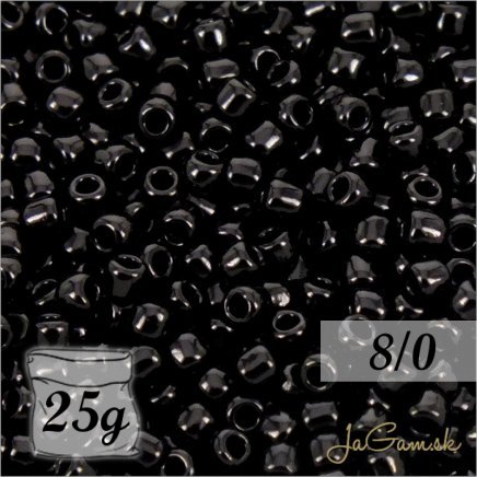 Toho Rokajl 8/0 -Opaque Jet č.49 25g