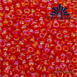 Toho Rokajl 11/0 - Transparent-Rainbow Siam Ruby č.165B 25g