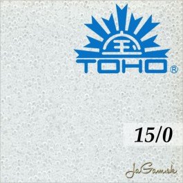 Toho Rokajl 15/0 Transparent frosted crystal 5g (č.1F)