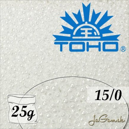 Toho Rokajl 15/0 Opaque-Lustered White 25g (č.121)