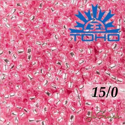 Toho Rokajl 15/0 - Silver Lined Pink č.38 5g