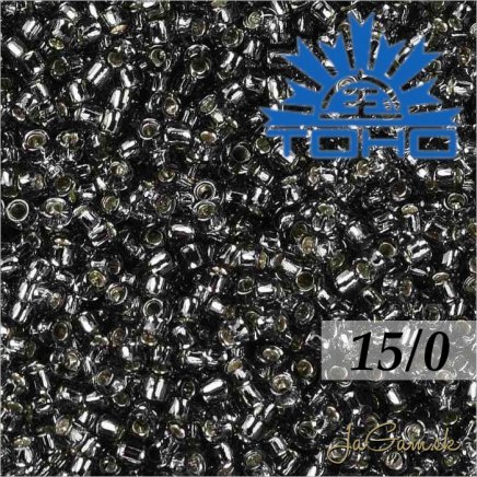 Toho Rokajl 15/0 - Silver Lined Gray č.29B 5g
