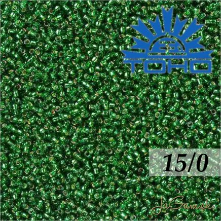 Toho Rokajl 15/0 - Silver Lined Grass Green č.27B 5g