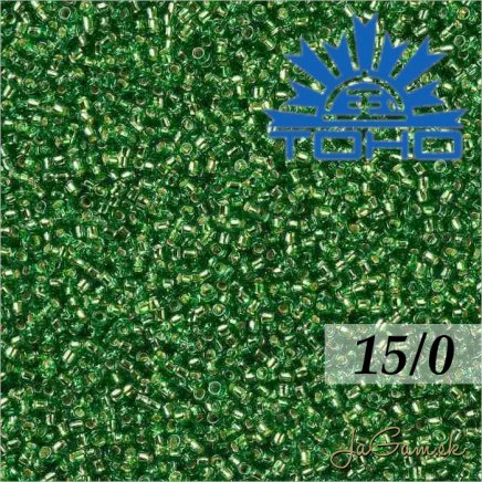 Toho Rokajl 15/0 - Silver Lined Peridot č.27 5g