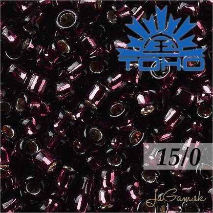 Toho Rokajl 15/0 - Silver Lined Amethyst č.26C 5g