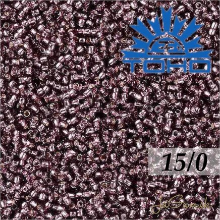 Toho Rokajl 15/0 - Silver Lined Medium Amethyst č.26B 5g