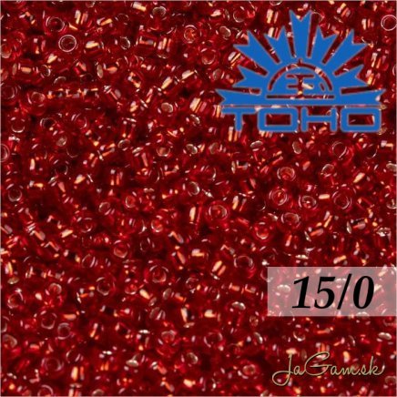 Toho Rokajl 15/0 - Silver Lined Siam Ruby č.25B 5g
