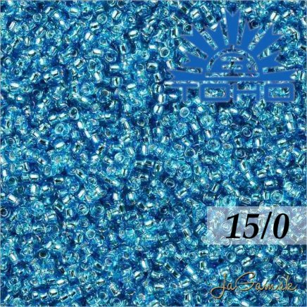 Toho Rokajl 15/0 - Silver Lined Aqua č.23B 5g