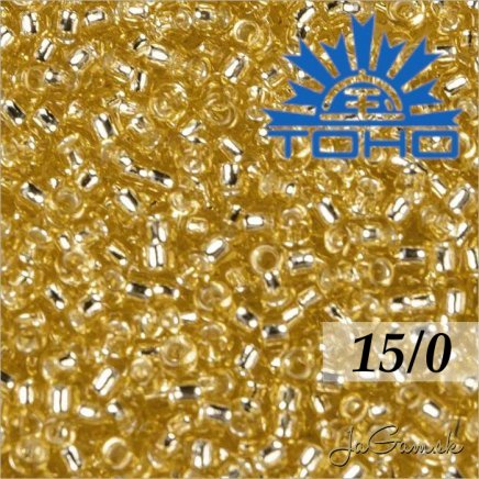 Toho Rokajl 15/0 - Silver Lined Light Topaz č.22 5g