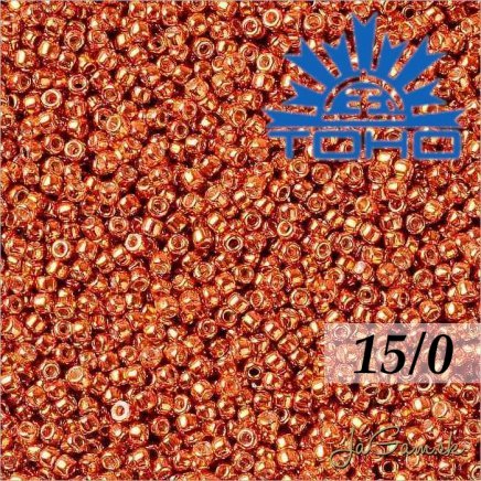 Toho Rokajl 15/0 -  Permafinish Opaque Galvanized Saffron č.PF562 5g