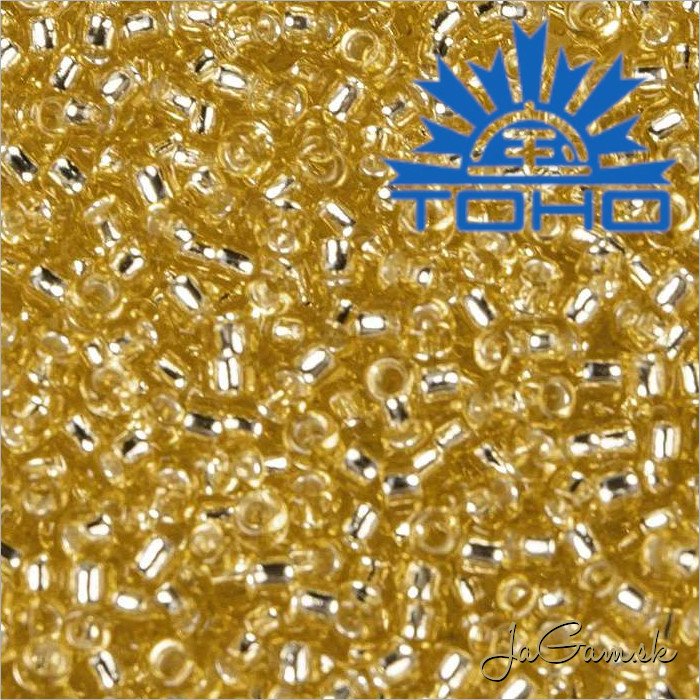 Toho Rokajl 15/0 - Silver Lined Light Topaz č.22 5g