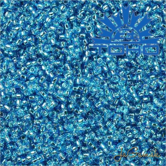 Toho Rokajl 15/0 - Silver Lined Aqua č.23B 5g