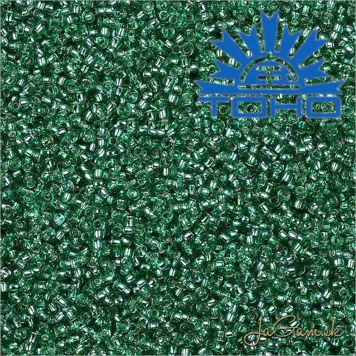 Toho Rokajl 15/0 - Silver Lined Dark Peridot č.24B 5g