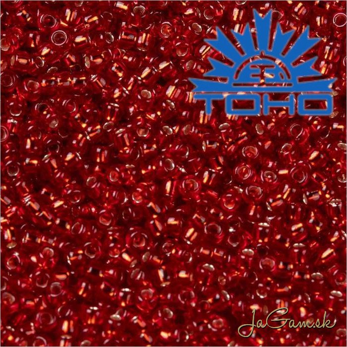Toho Rokajl 15/0 - Silver Lined Siam Ruby č.25B 5g