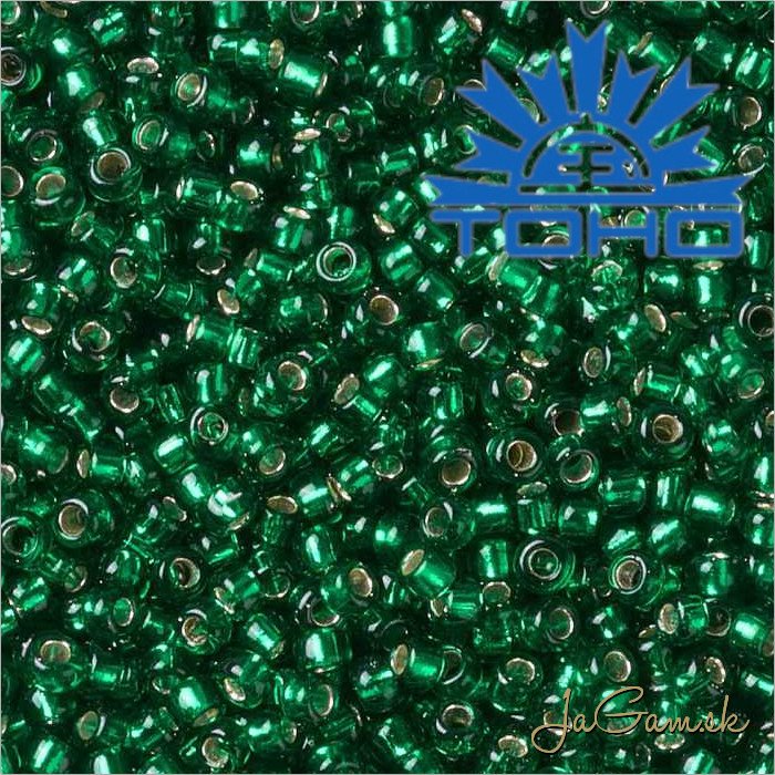 Toho Rokajl 15/0 - Silver Lined Green Emerald č.36 5g