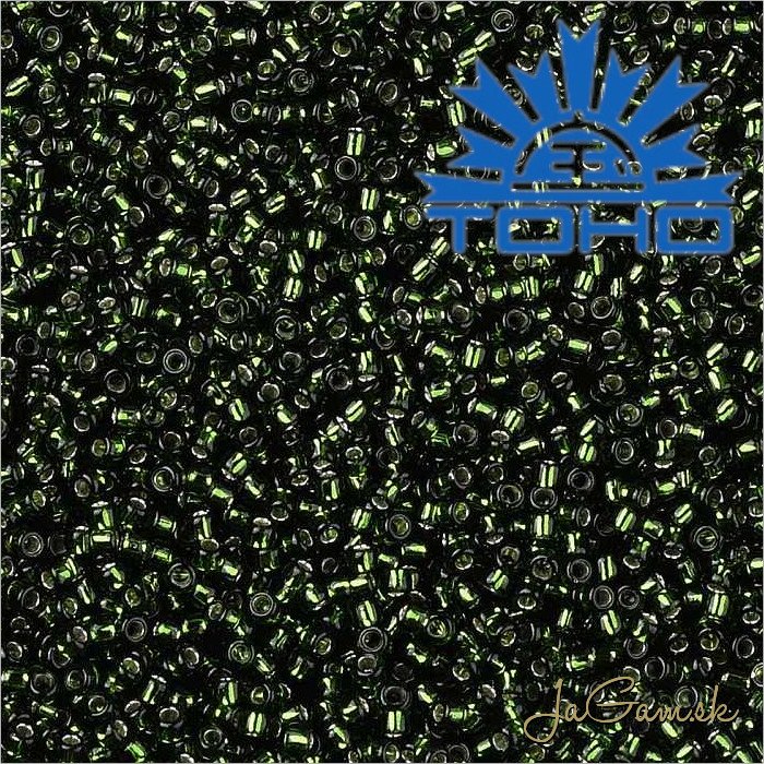 Toho Rokajl 15/0 - Silver Lined Olivine č.37 5g