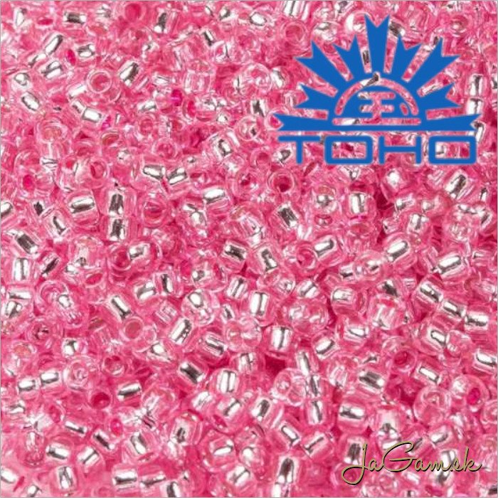 Toho Rokajl 15/0 - Silver Lined Pink č.38 5g