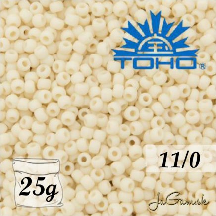 Toho Rokajl 11/0 - Opaque-Frosted Lt Beige č.51F 25g