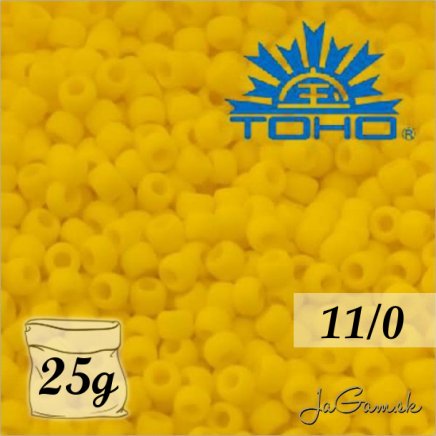 Toho Rokajl 11/0 - Opaque-Frosted Sunshine č.42BF 25g