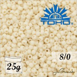 Toho Rokajl 8/0 Opaque-Frosted Lt. Beige č.51F 25g