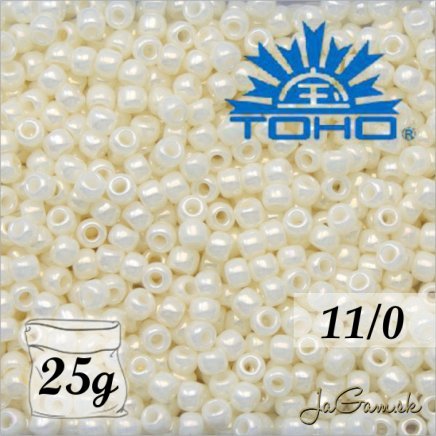 Toho Rokajl 11/0 Opaque-Lustered Navajo White č.122 25g