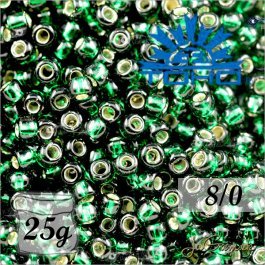 Toho Rokajl 8/0 Silver-Lined Green Emerald č.36 25g