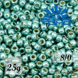 Toho Rokajl 8/0 - PermaFinish - Galvanized Green Teal č.PF561 25g