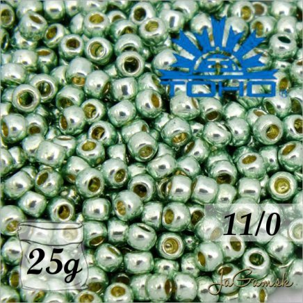 Toho Rokajl 11/0 - PermaFinish - Galvanized Mint Green č.PF570 25g