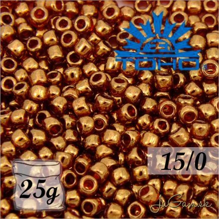 Toho Rokajl 15/0 - Gold-Lustered African Sunset č.329 25g