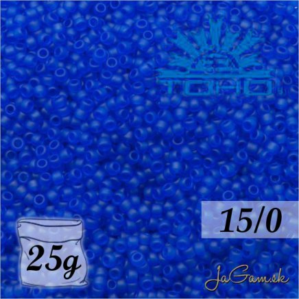 Toho Rokajl 15/0- Transparent-Frosted Dk Sapphire (č.8F) 25g