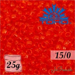 Toho Rokajl 15/0 -Transparent Lt Siam Ruby (č.5) 25g