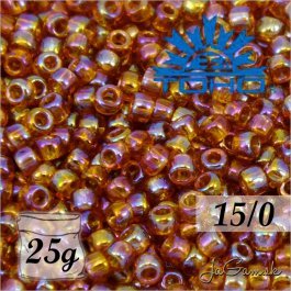 Toho Rokajl 15/0 -Transparent-Rainbow Topaz (č.162C) 25g