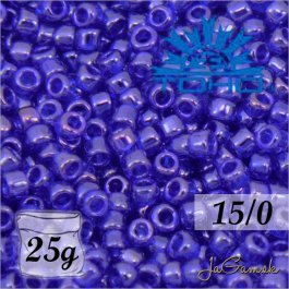 Toho Rokajl 15/0 - Transparent-Lustered Cobalt (č.116) 25g
