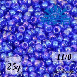 Toho Rokajl 11/0 - Transparent-Rainbow Cobalt (č.87) 25g