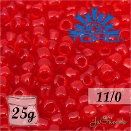 Toho Rokajl 11/0 -Transparent Ruby (č.5C) 25g