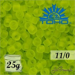 Toho Rokajl 11/0 -Transparent-Frosted Lime Green (č.4F) 25g