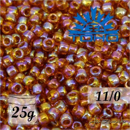 Toho Rokajl 11/0 -Transparent-Rainbow Topaz (č.162C) 25g