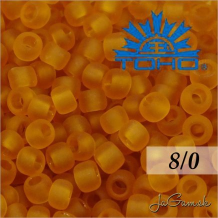 Toho Rokajl 8/0 -Transparent-Frosted Dk Topaz (č.2CF) 10g