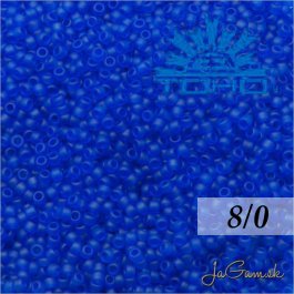 Toho Rokajl 8/0- Transparent-Frosted Dk Sapphire (č.8F) 10g