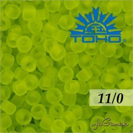 Toho Rokajl 11/0 -Transparent-Frosted Lime Green (č.4F) 8g